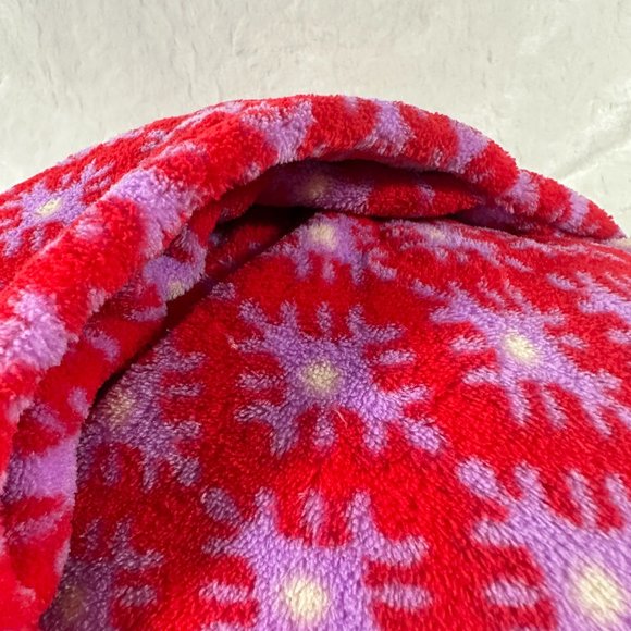 NWT Vera Bradley Petite Paradise Red Fleece Travel Blanket 60" X 45" Carry-On - Picture 4 of 9